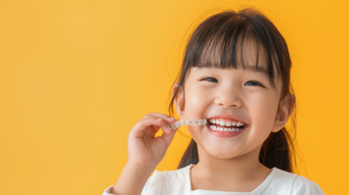インビザライン・ファーストを装着する子ども