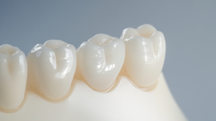 奥歯に使用するセラミックの歯