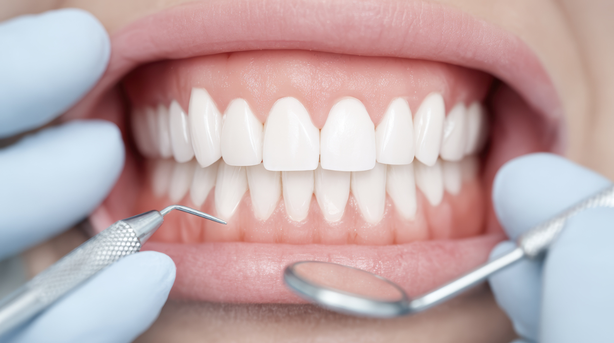 PMTCで歯石除去をする様子